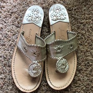Jack Rogers Women’s Platinum Hamptons Sandal 7.5